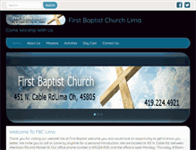 Tablet Screenshot of firstbaptistlima.org
